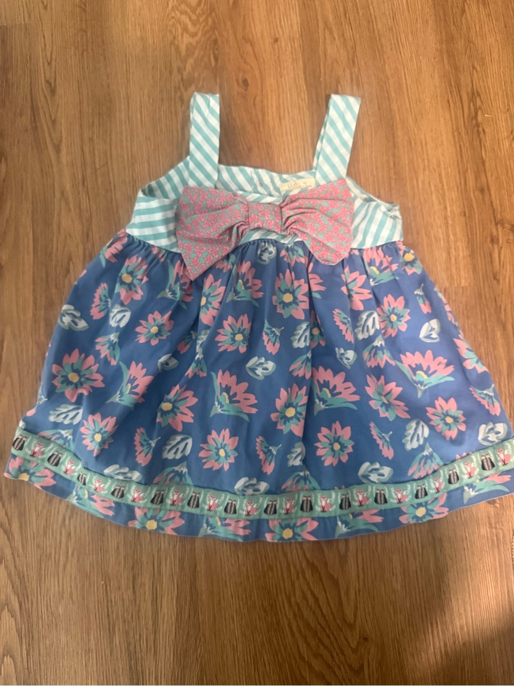 Matilda Jane Blue Floral Bow Tank Top